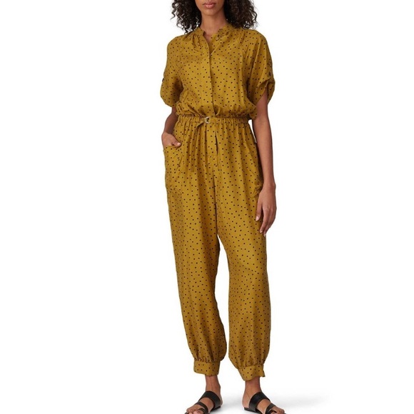 Tanya Taylor Francis Polka Dot Silk Jumpsuit, Size 2 - Picture 2 of 16